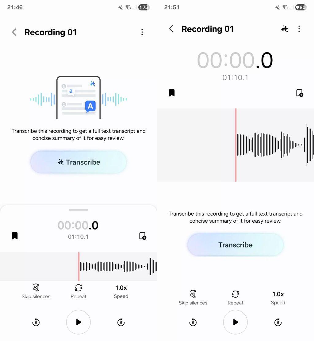 三星One UI 8版新功能：Voice Recorder突出录音与播放体验